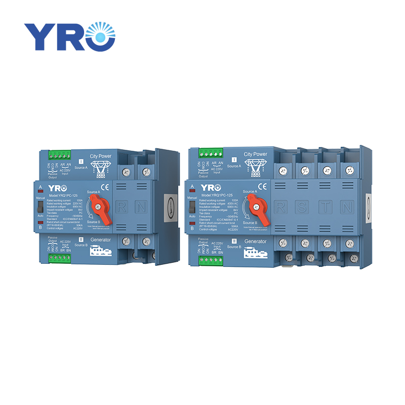 Dual Power ATS Transfer Switch PC Grade YRQ1PC-125A